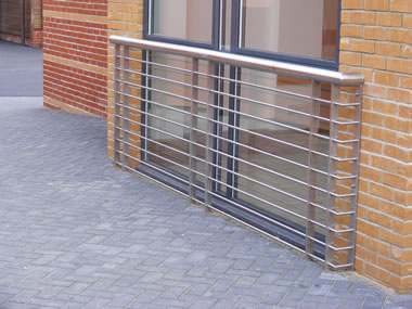 Stainless steel window railings